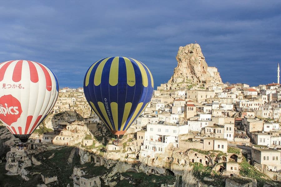 Hot-air balloons over Cappadocia